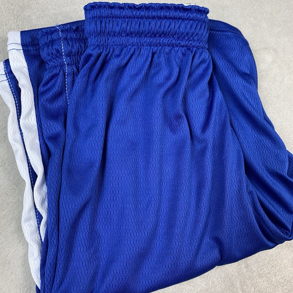 New Alleson Athletic Shorts Youth Large Blue Elastic Drawstring Waist Sports